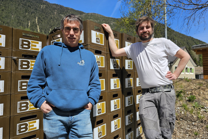 Reto Rauch und Bierbrauer Simon